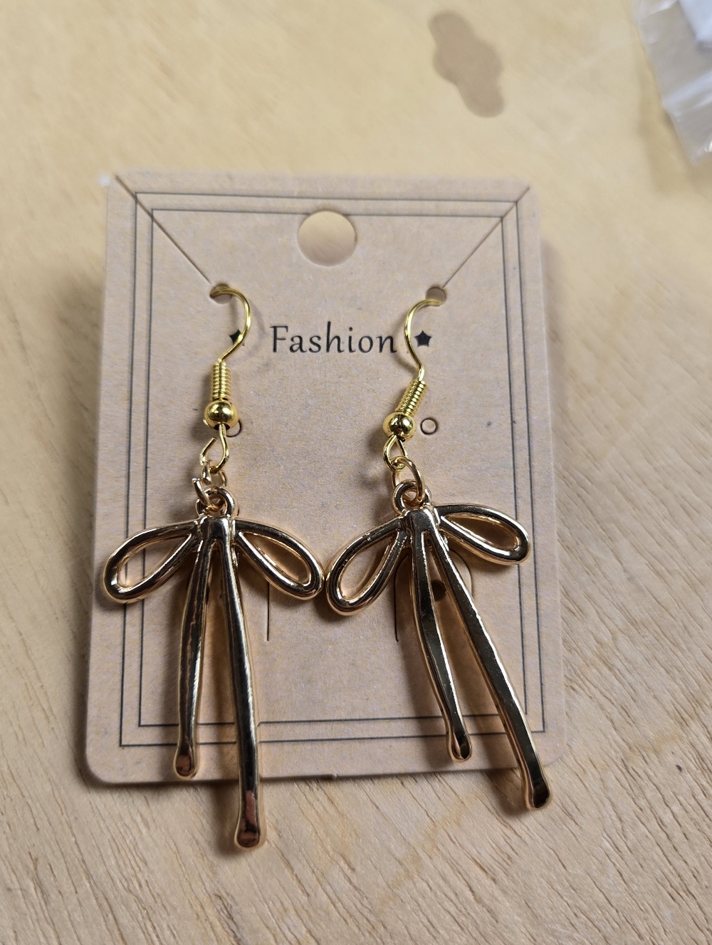 Handmade Bow Tie Dangle Earrings